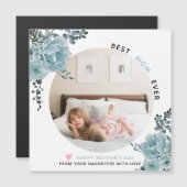 青い最高の花母の日の写真 (正面/裏面)