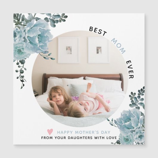 青い最高の花母の日の写真 (正面)