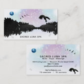 *~*青い月が松の木のコズミックレインボー 名刺 (正面/裏面)