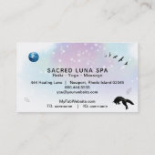 *~*青い月が松の木のコズミックレインボー 名刺 (裏面)