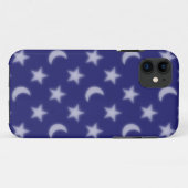 青い月と星パターン Case-Mate iPhoneケース (裏面(横))