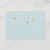 青い月と星、招待の挿入 エンクロージャーカード (裏面)