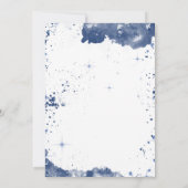 青い月に一度の水彩エンゲージメントシャワー 招待状 (裏面)