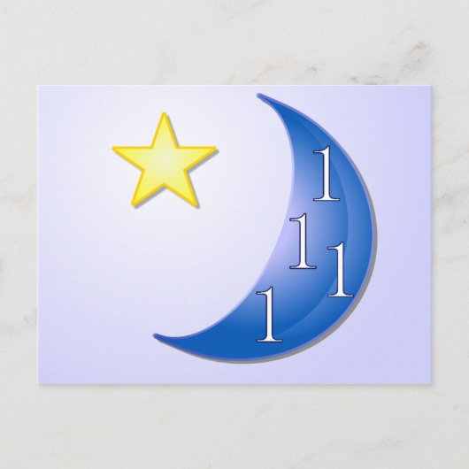 青い月に一度 ポストカード (正面)