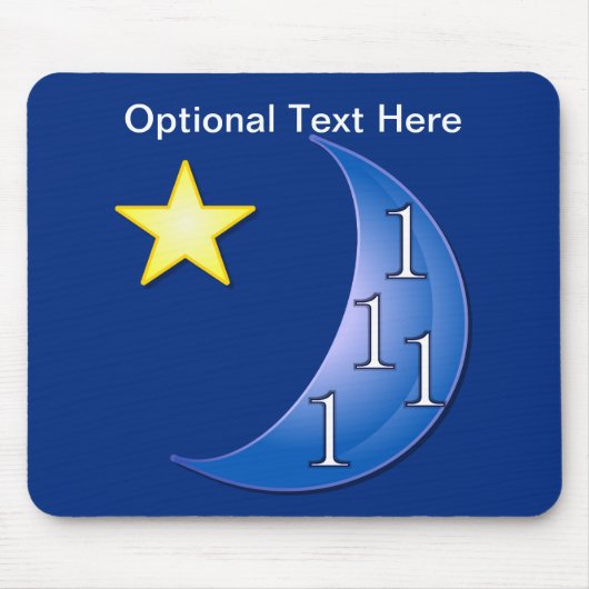 青い月に1回カスタマイズ可能 マウスパッド (正面)