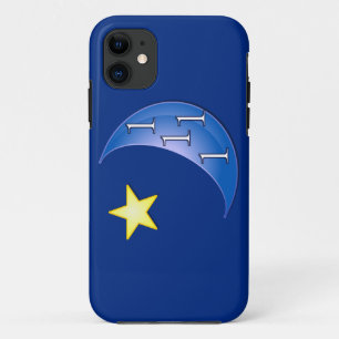 青い月に1回カスタマイズ可能 iPhone 11 ケース