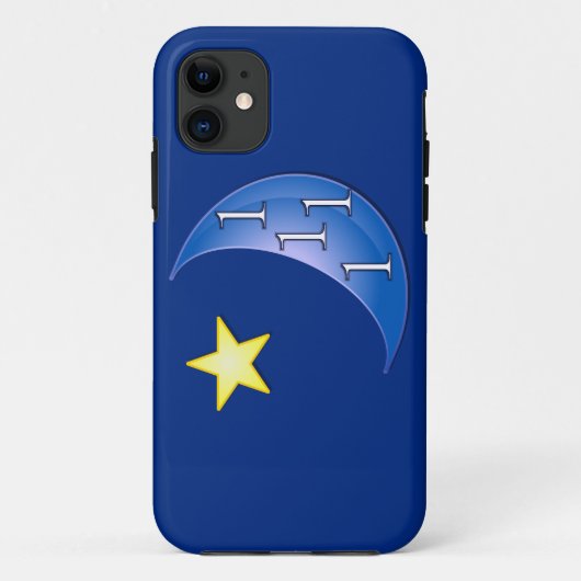 青い月に1回カスタマイズ可能 Case-Mate iPhoneケース (裏面)