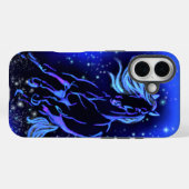 青い月の光を浴びて走る馬のiPhoneケース Case-Mate iPhoneケース (裏面 (横))