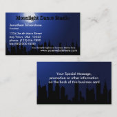 青い月光の名刺、ダンスのスタジオ、夜 名刺 (正面/裏面)