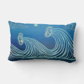 青い月光は綿の枕を振ります ランバークッション (裏面)