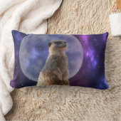 青い月明かりの宿直のメルカット ランバークッション (ブランケット)