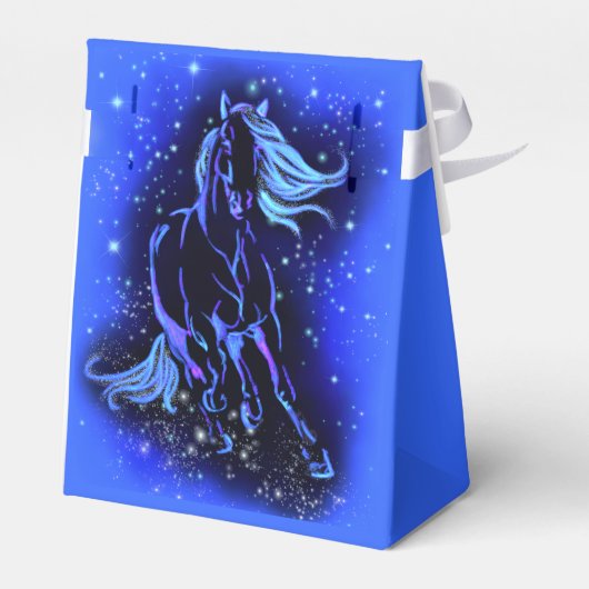 青い月明け走の夜の馬ギフトボックス フェイバーボックス (裏面サイド)