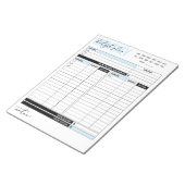 青い月間収支計画 ノートパッド (アングル)