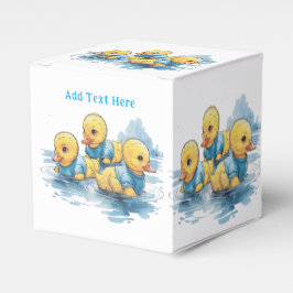 青い服を着たかわいいゴムアヒル フェイバーボックス