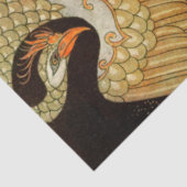 青い服を着た女性 薄葉紙 (詳細)