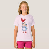 青い服を着た少女 Tシャツ (正面フル)