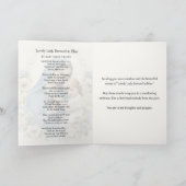 「青い服を着た素敵な女性」宗教詩 カード (内部)