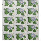 青い朝顔のシャワーカーテン シャワーカーテン (正面)