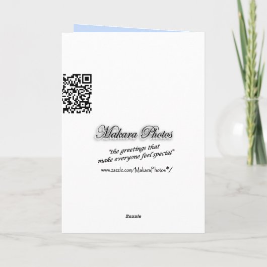 青い朝顔は大事な行事をカスタマイズ カード (裏面)