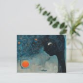 青い木と顔 ポストカード (スタンド正面)