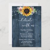 青い木のひまわりラ祝イと私たち 招待状 (正面)