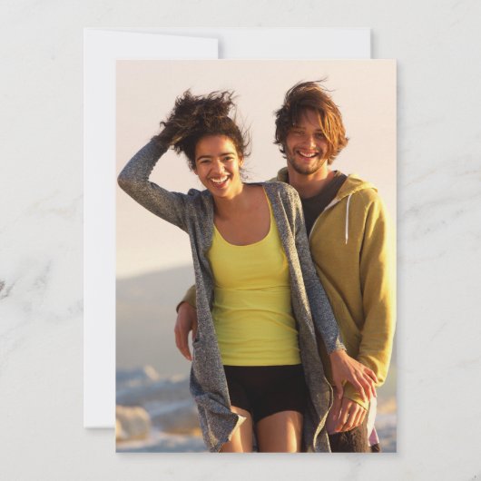 青い木の弦のライトメイソンの結婚写真 招待状 (裏面)