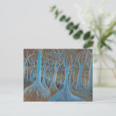 「青い木の森林」郵便はがき ポストカード (スタンド正面)