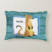 青い木の背景の水色メルカート アクセントクッション (裏面)