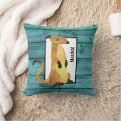 青い木の背景の水色メルカート クッション (ブランケット)