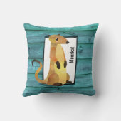 青い木の背景の水色メルカート クッション (裏面)