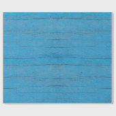 青い木製の穀物の継ぎ目が無いタイルを張られた木 ラッピングペーパー (フラット)