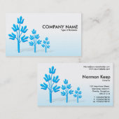 青い木3本 名刺 (正面/裏面)
