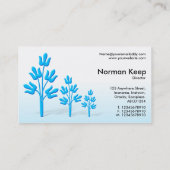 青い木3本 名刺 (裏面)