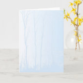 青い木 カード (黄色い花)