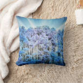 青い木 クッション (ブランケット)