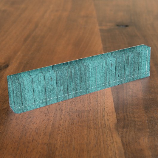 青い木 デスクネームプレート (側面)