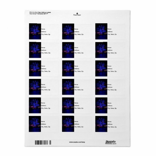 青い木 ラベル (フルシート)