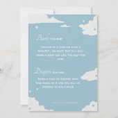 青い本と男の赤ちゃんの赤ちゃんシャワー 招待状 (正面)