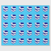 青い本の山 ラッピングペーパー (フラット)