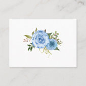 青い本の赤ちゃんシャワー挿入カードを持ってくる プレイスカード (裏面)