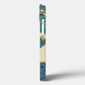 青い東洋のデザインと笑顔の顔 Case-Mate iPhoneケース (裏面 / 左)