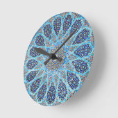青い東洋 ラウンド壁時計 (傾斜)