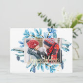 青い松の木の枝の写真メリークリスマス (スタンド正面)