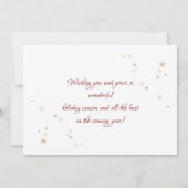 青い松の木の枝の写真メリークリスマス (裏面)