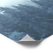 青い松の木9テーブル結婚の座席表 ポスター (角)