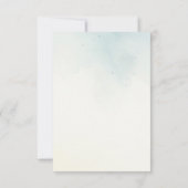 青い松の木 あなたのメッセージ ホリデー ノートカード (裏面)