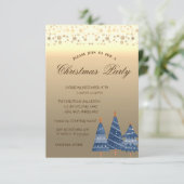 青い松の木、ドット企業のクリスマスパーティー 招待状 (スタンド正面)