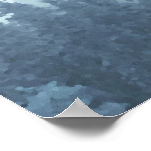 青い松の森30テーブル結婚の座席表 ポスター (角)