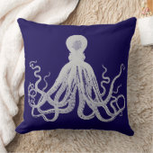 青い枕のヴィンテージのタコ クッション (ブランケット)