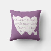 青い枕の上に白いハート クッション (裏面)